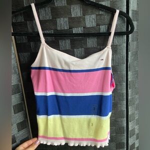 Tommy Hilfiger Pink and Blue Camisole Top